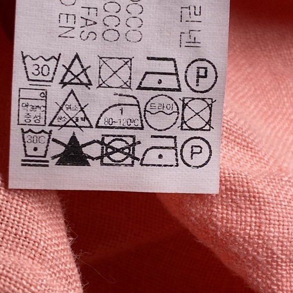 NWT. Zara Pink Linen Ruffled Cold Shoulders Midi Dress. Size S. - Picture 11 of 11